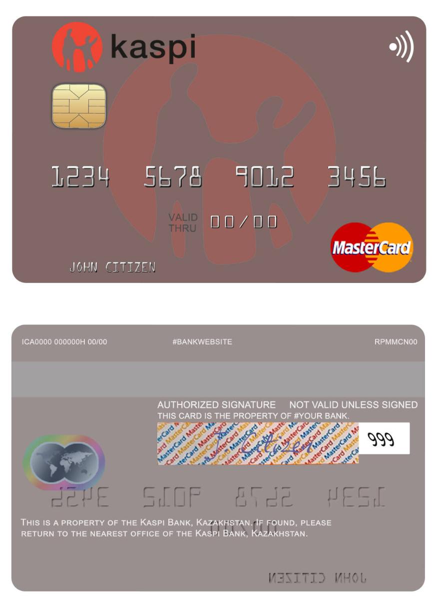 Kazakhstan Kaspi Bank mastercard